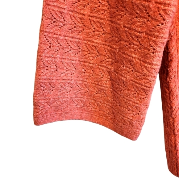 CHICO'S CABLE-KNIT V-NECK SWEATER SIZE 2 (LARGE) - Picture 6 of 8